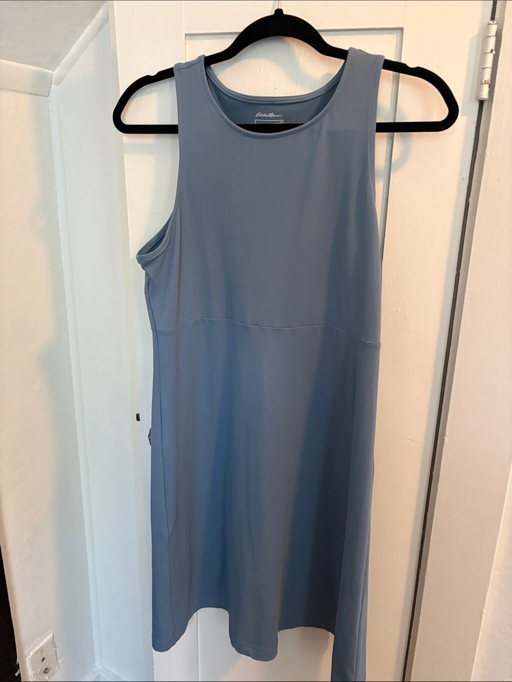 Eddie Bauer Dusty Blue Sleeveless Midi Dress